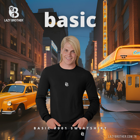 🖤 BASIC #001 Erkek Sweatshirt: Şehir Stilinin Temsilcisi