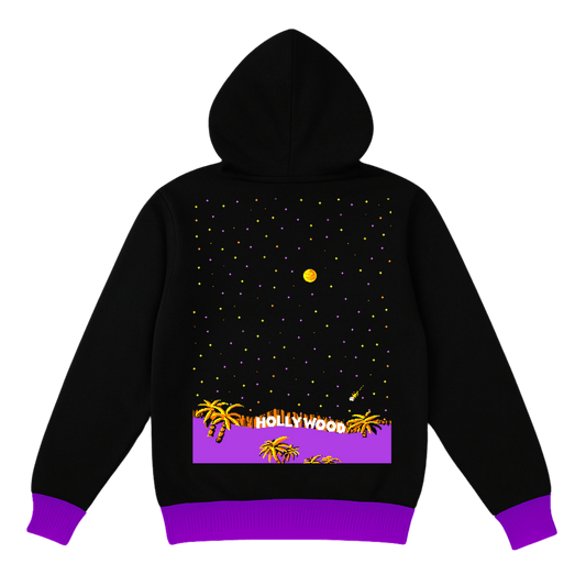 hollywood siyah kapüşonlu sweatshirt