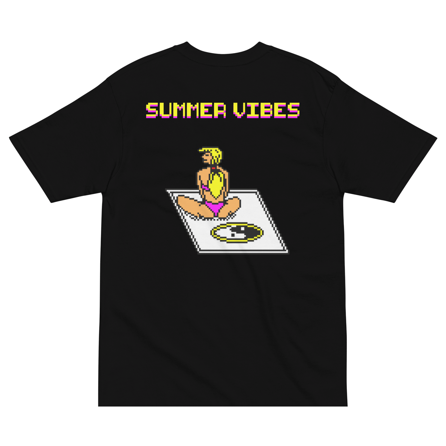 summer vibes siyah tişört