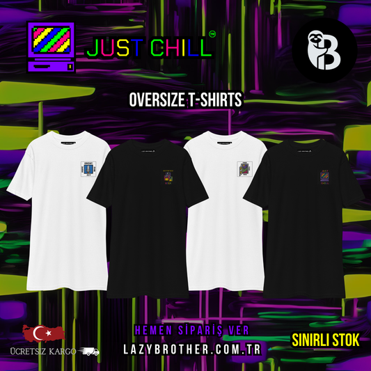 "Just Chill" Koleksiyonundan Nakışlı Oversize T-Shirtler 🌞👕