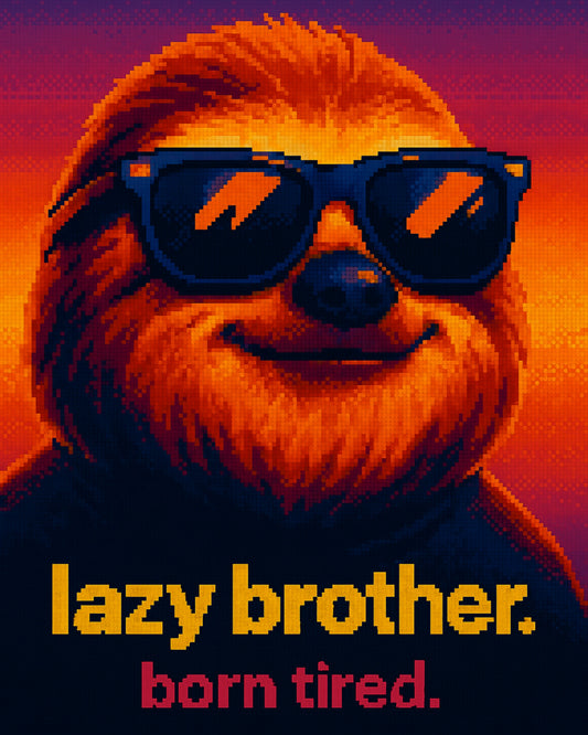 lazy brother. born tired.