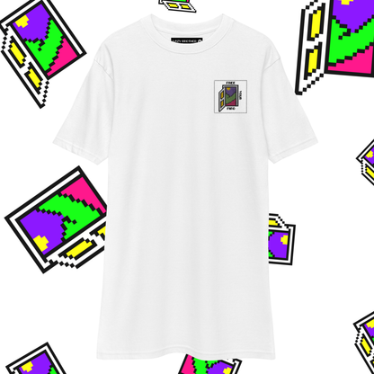 Nakışlı Beyaz Unisex Oversize Tişört “Free Your Mind”