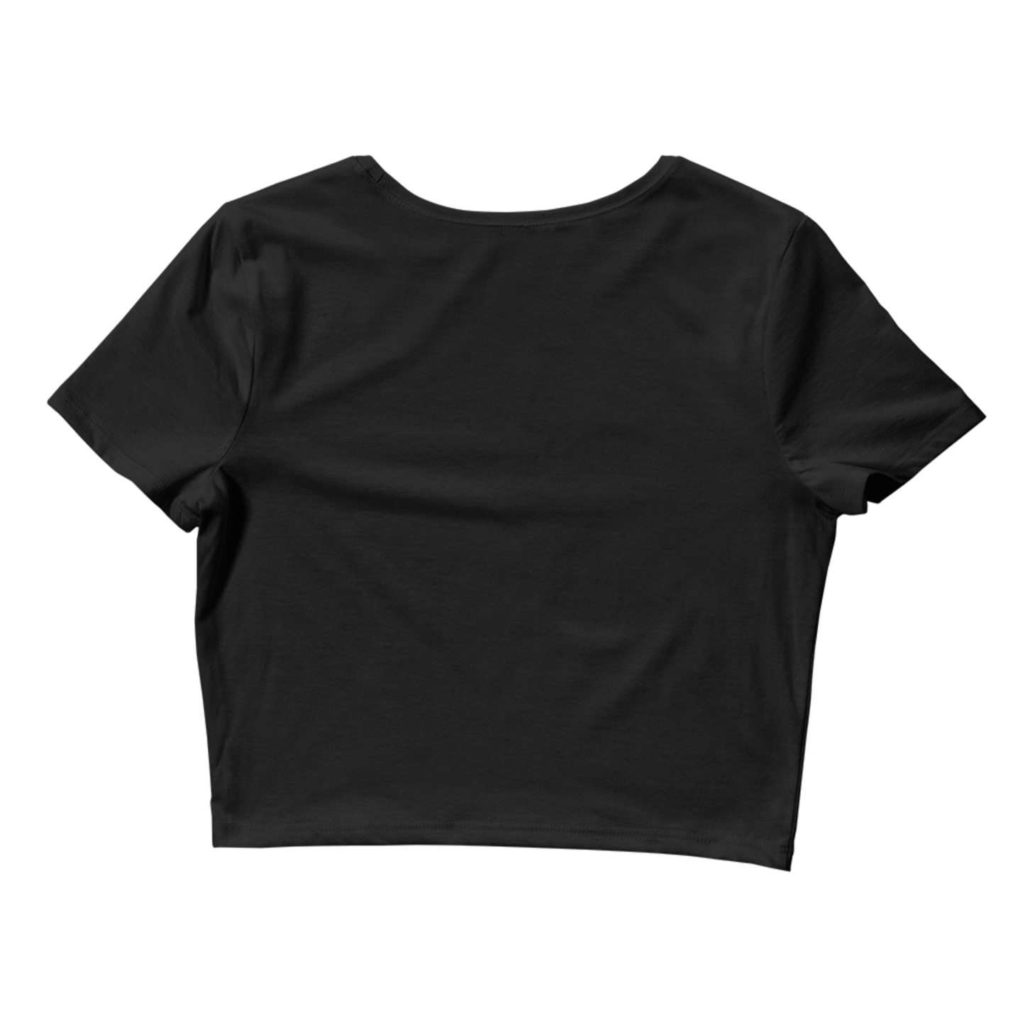 wow it's hot black crop t-shirt