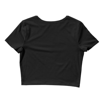 wow it's hot black crop t-shirt