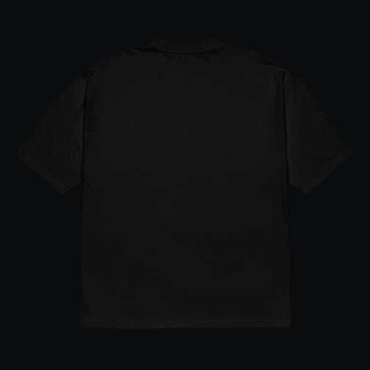 Nakışlı Siyah Unisex Oversize Tişört “Just Chill”