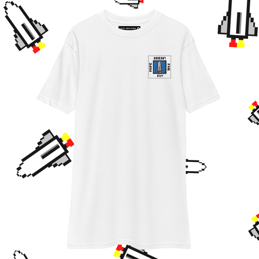 Nakışlı Beyaz Unisex Oversize Tişört “Dream"