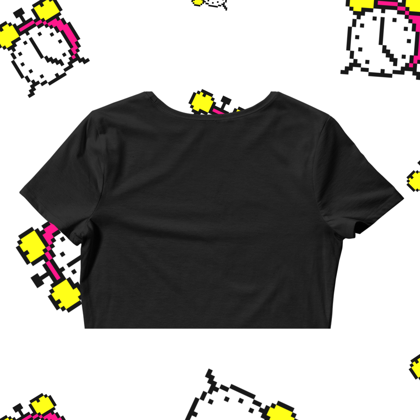 Nakışlı Siyah Oversize Kesim Crop Tişört "Chill O'clock"