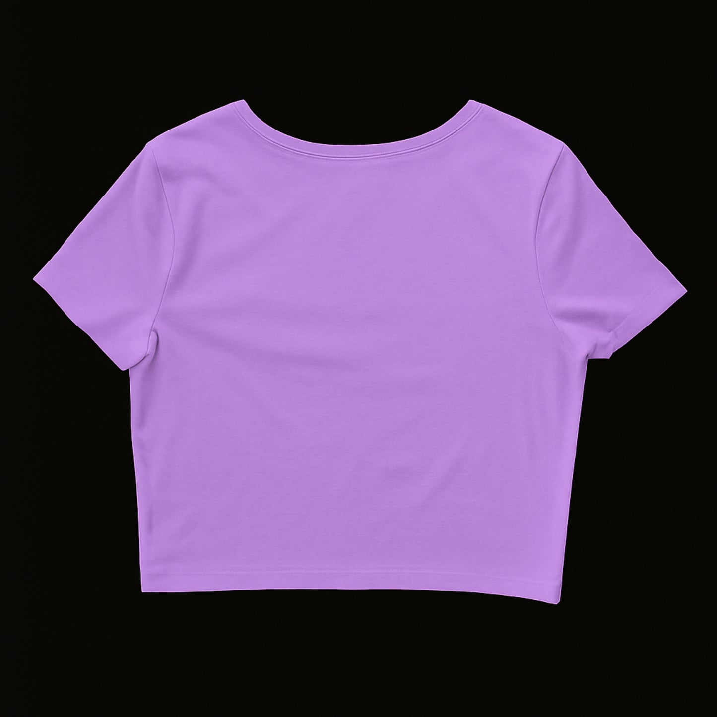 Nakışlı Lila Crop Tişört “Fruity”