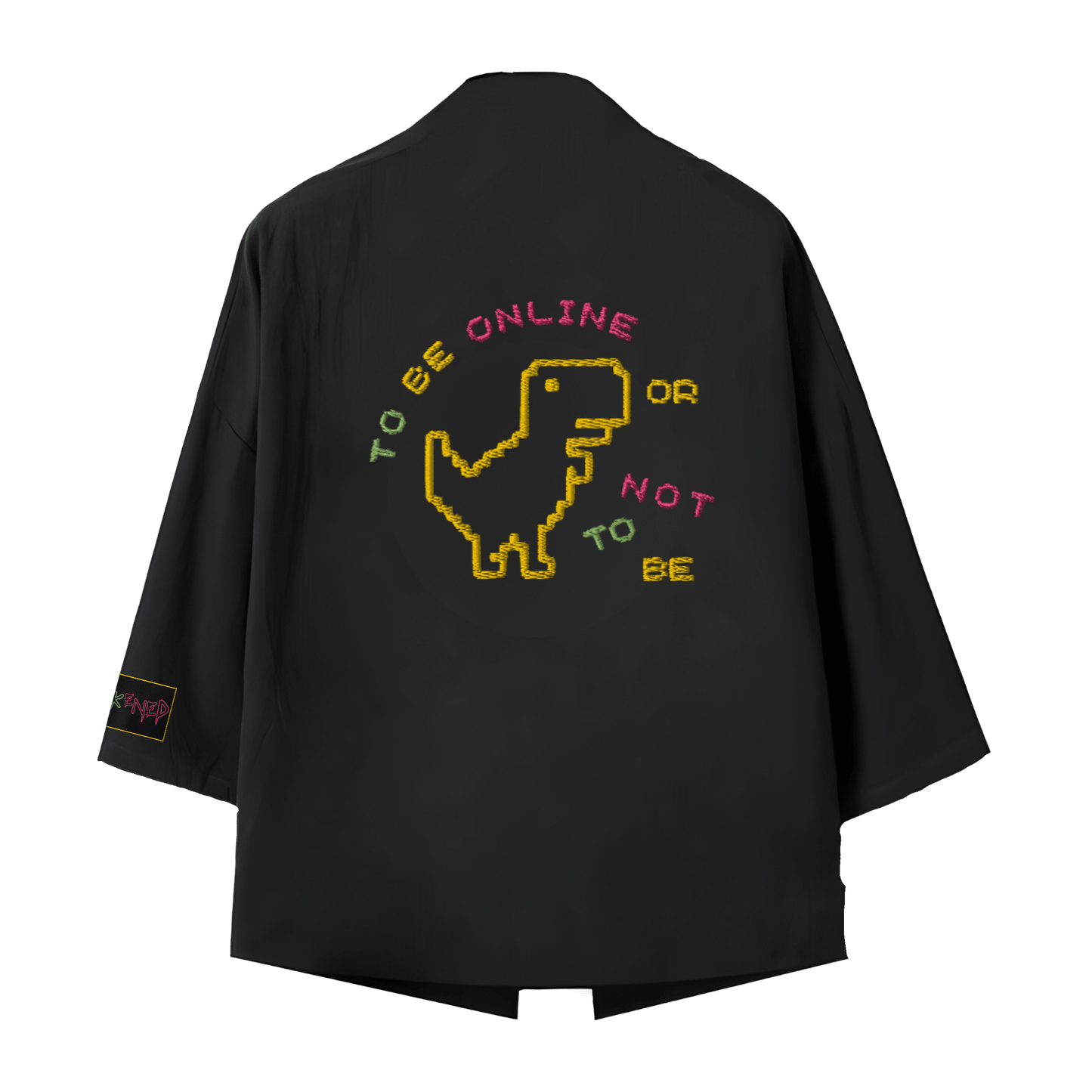 offline dinosaur siyah kimono ceket