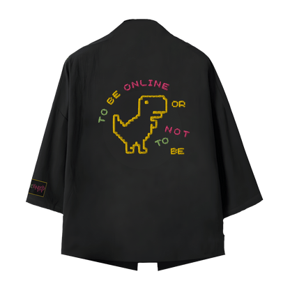 offline dinosaur siyah kimono ceket