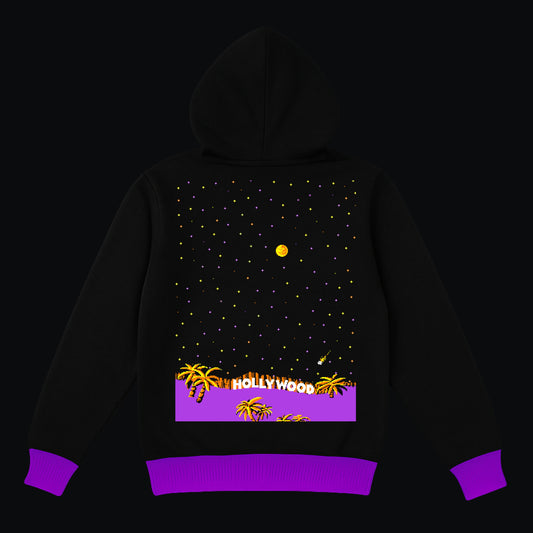 Oversize Uzun Kollu Unisex Kapüşonlu Sweatshirt “Hollywood”