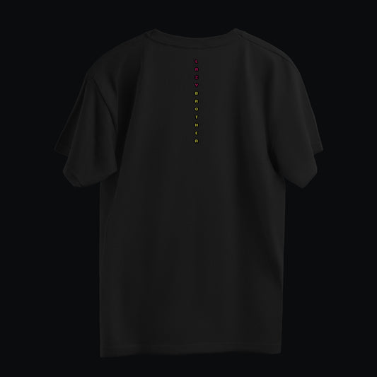 Göğüs ve Sırt Baskılı Siyah Unisex Oversize Tişört “Beast Mode”