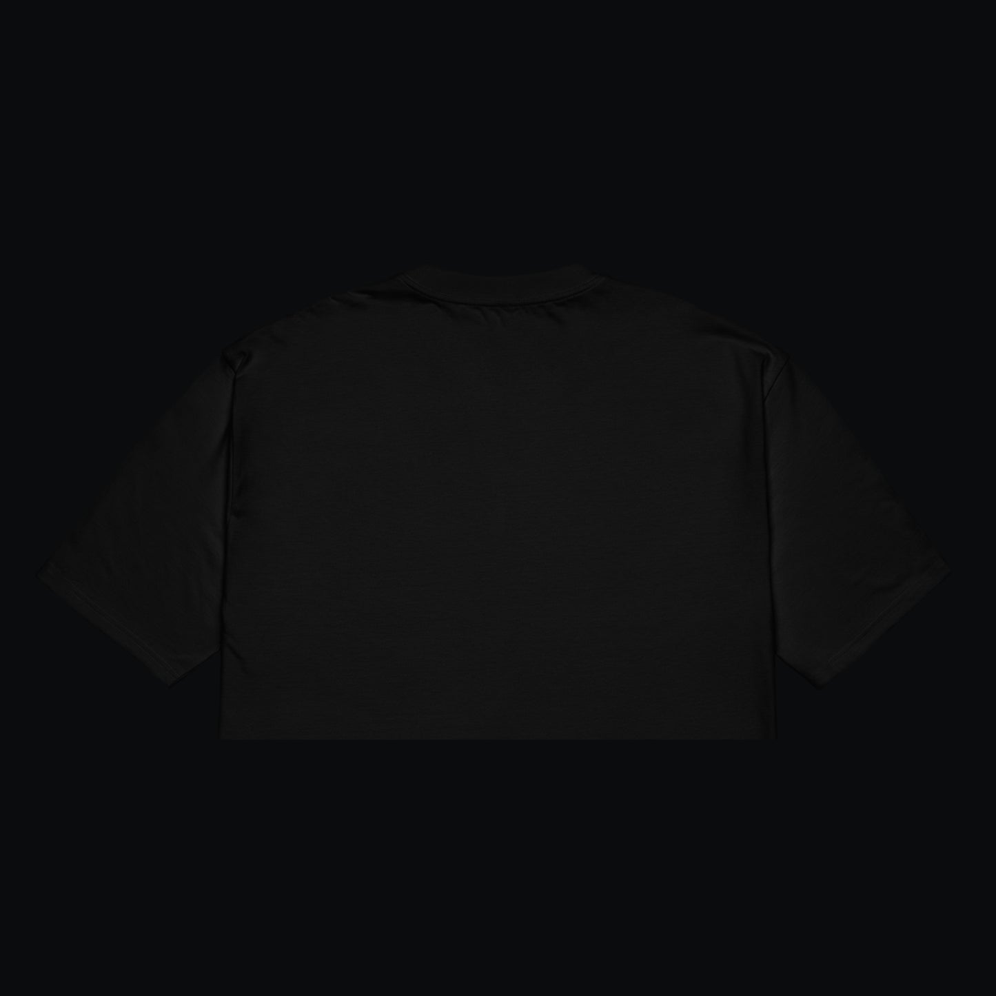 Nakışlı Siyah Oversize Crop Tişört “Game Over”