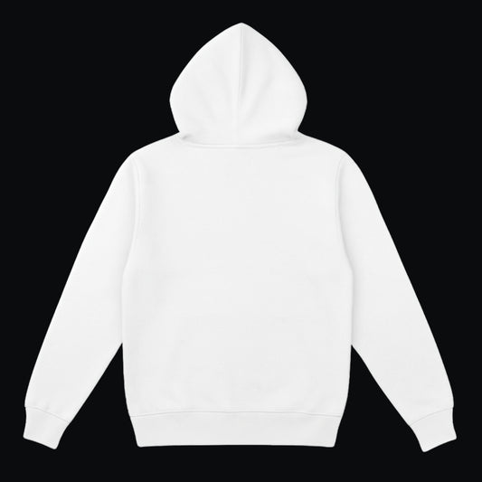 Oversize Uzun Kollu Beyaz Unisex Kapüşonlu Sweatshirt “Hangover”
