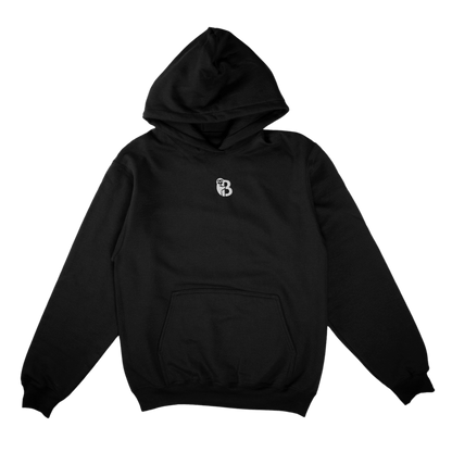 black hooded sweatshirt