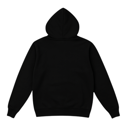 black hooded sweatshirt