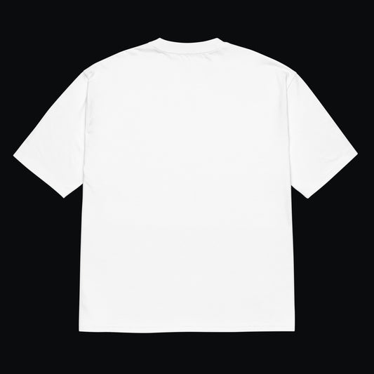 Nakışlı Beyaz Unisex Oversize Tişört “Saturday”