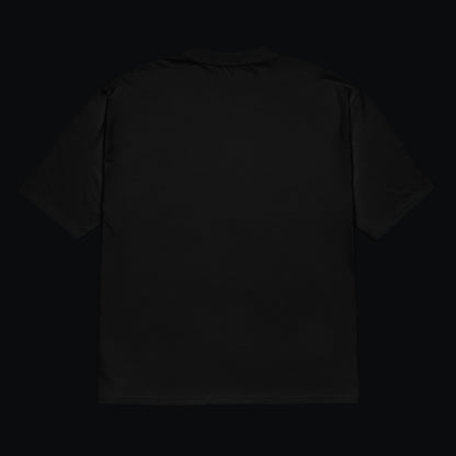 Nakışlı Siyah Unisex Oversize Tişört “Champ”